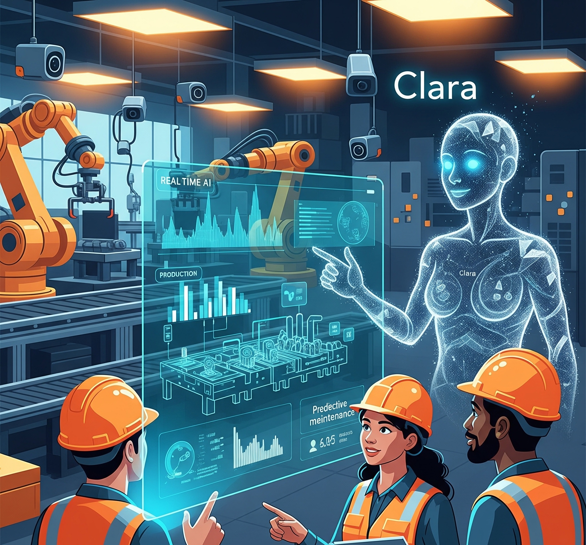 Clara, an AI Assistant for Industry 5.0 and Modern Factory Transformation